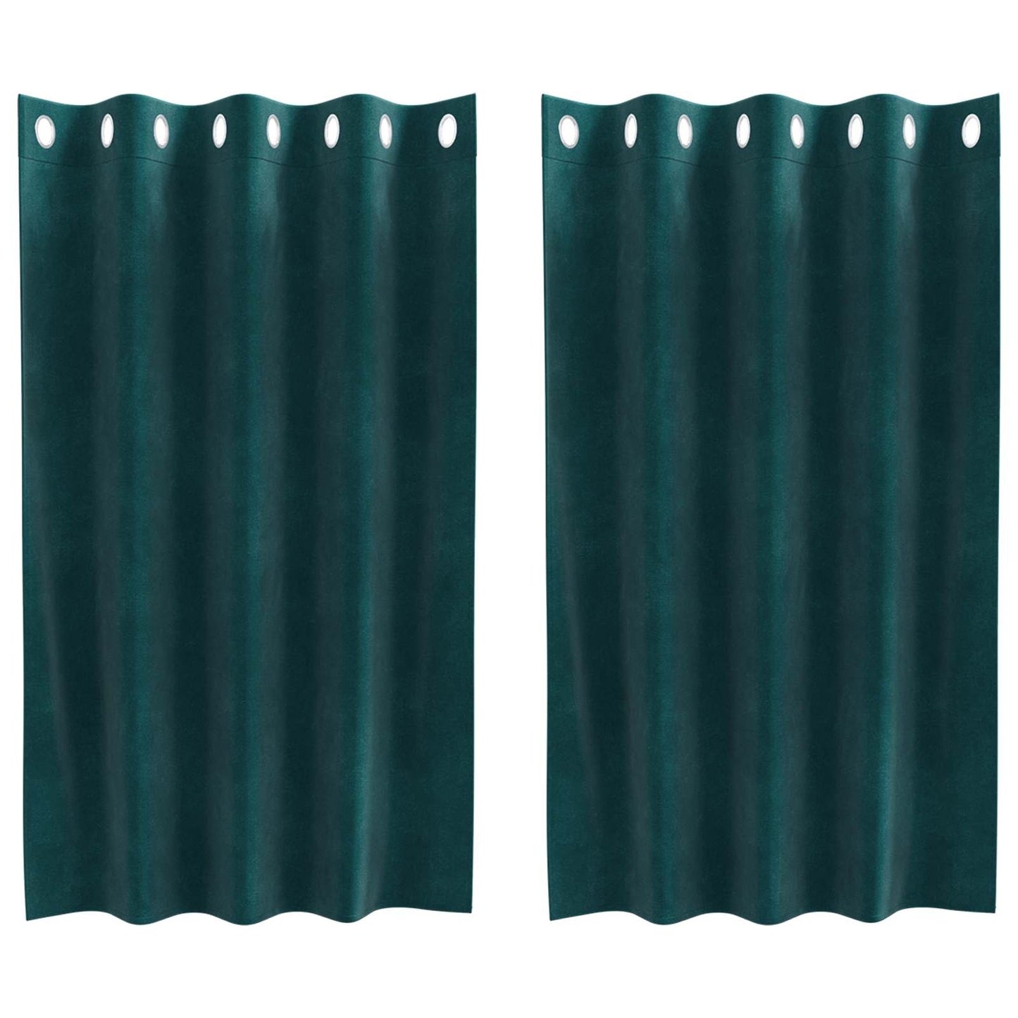 Verdunkelungsvorhänge 2 pcs Schwarz 140 x 140 cm Samt