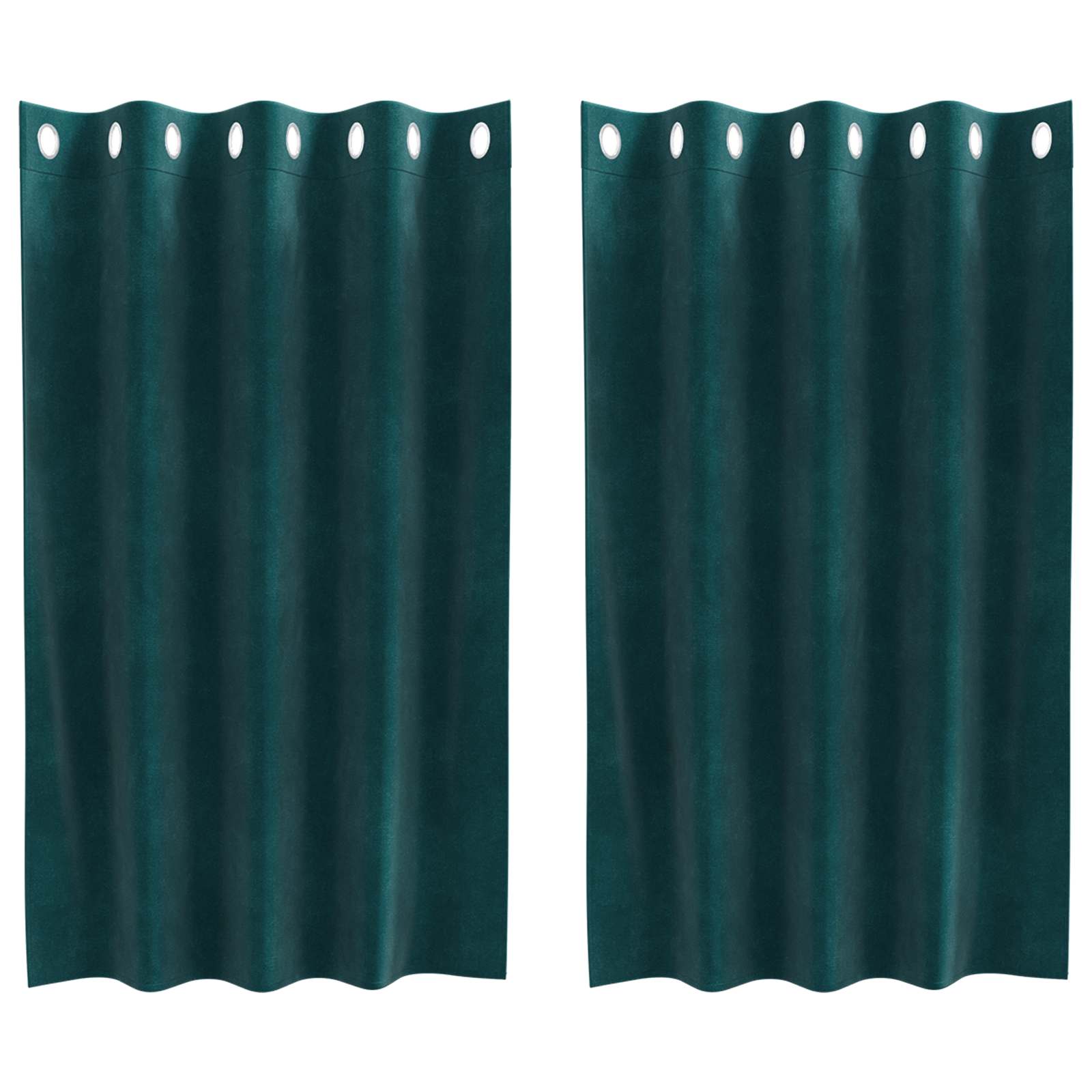 Verdunkelungsvorhänge 2 pcs Schwarz 140 x 140 cm Samt