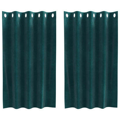 Verdunkelungsvorhänge 2 pcs Schwarz 140 x 140 cm Samt