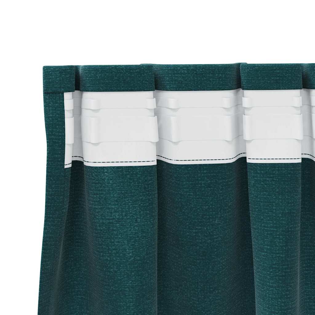 Verdunkelungsvorhänge 2 pcs Dunkelblau 140 x 140 cm Samt