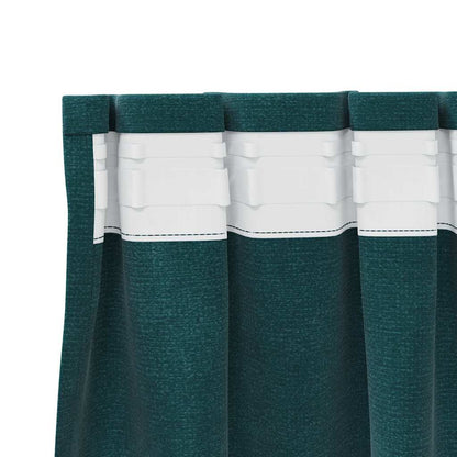Verdunkelungsvorhänge 2 pcs Dunkelblau 140 x 140 cm Samt