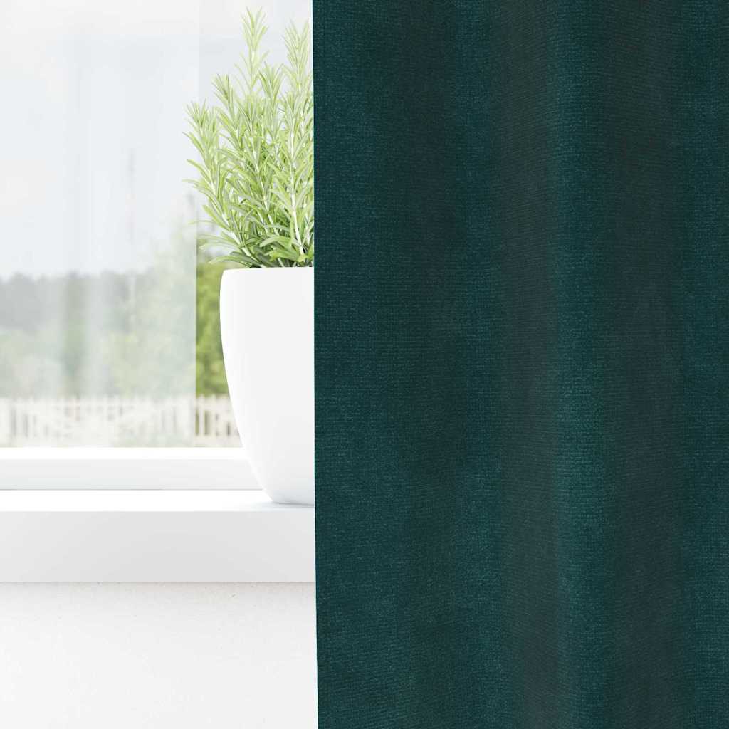 Verdunkelungsvorhänge 2 pcs Dunkelblau 140 x 140 cm Samt