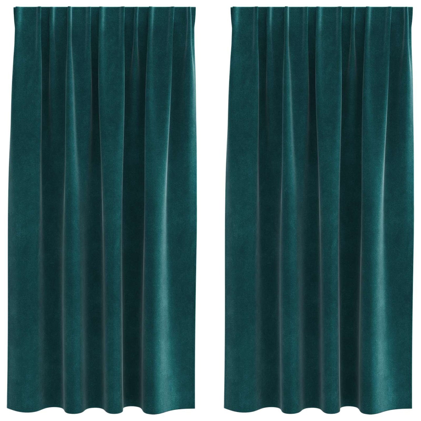 Verdunkelungsvorhänge 2 pcs Schwarz 140 x 175 cm Samt