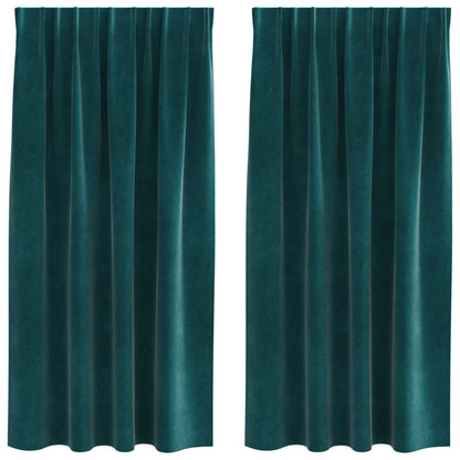 Verdunkelungsvorhänge 2 pcs Schwarz 140 x 175 cm Samt