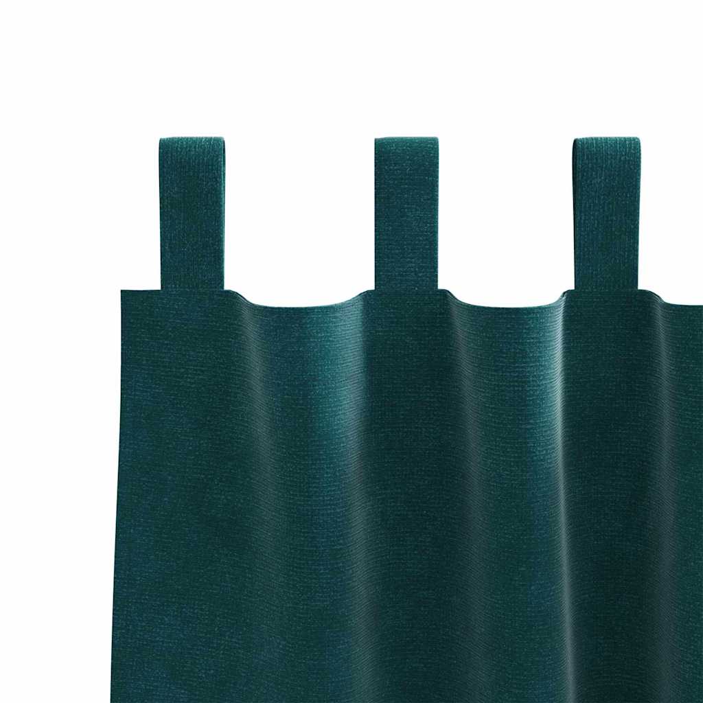 Verdunkelungsvorhänge 2 pcs Schwarz 140 x 140 cm Samt