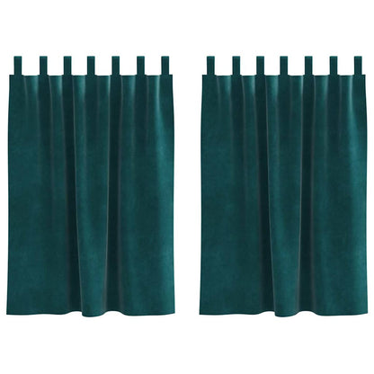 Verdunkelungsvorhänge 2 pcs Schwarz 140 x 140 cm Samt