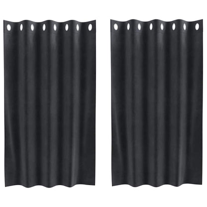 Verdunkelungsvorhänge 2 pcs Schwarz 140 x 140 cm Samt