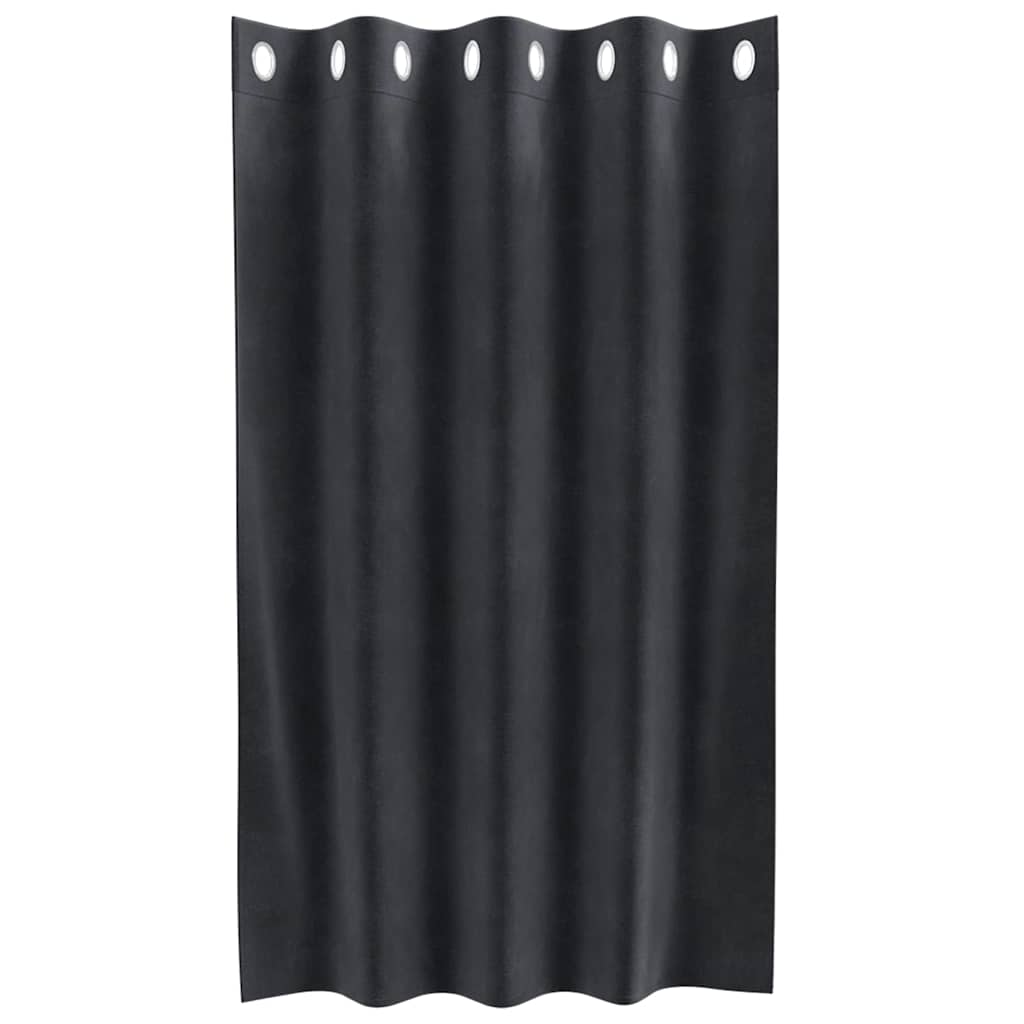 Verdunkelungsvorhänge 2 pcs Schwarz 140 x 140 cm Samt