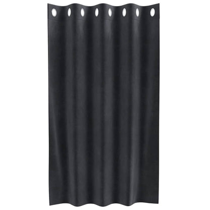 Verdunkelungsvorhänge 2 pcs Schwarz 140 x 140 cm Samt