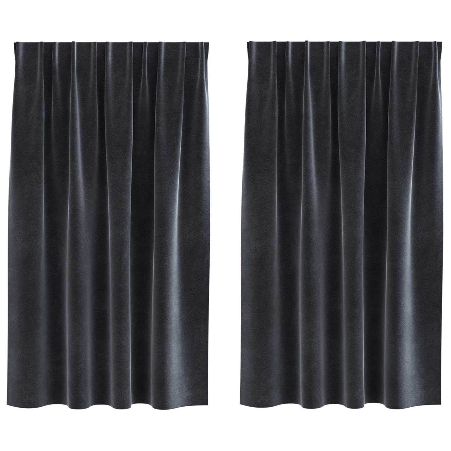 Verdunkelungsvorhänge 2 pcs Dunkelblau 140 x 140 cm Samt