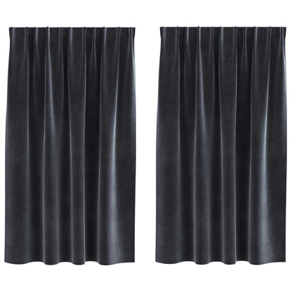 Verdunkelungsvorhänge 2 pcs Dunkelblau 140 x 140 cm Samt