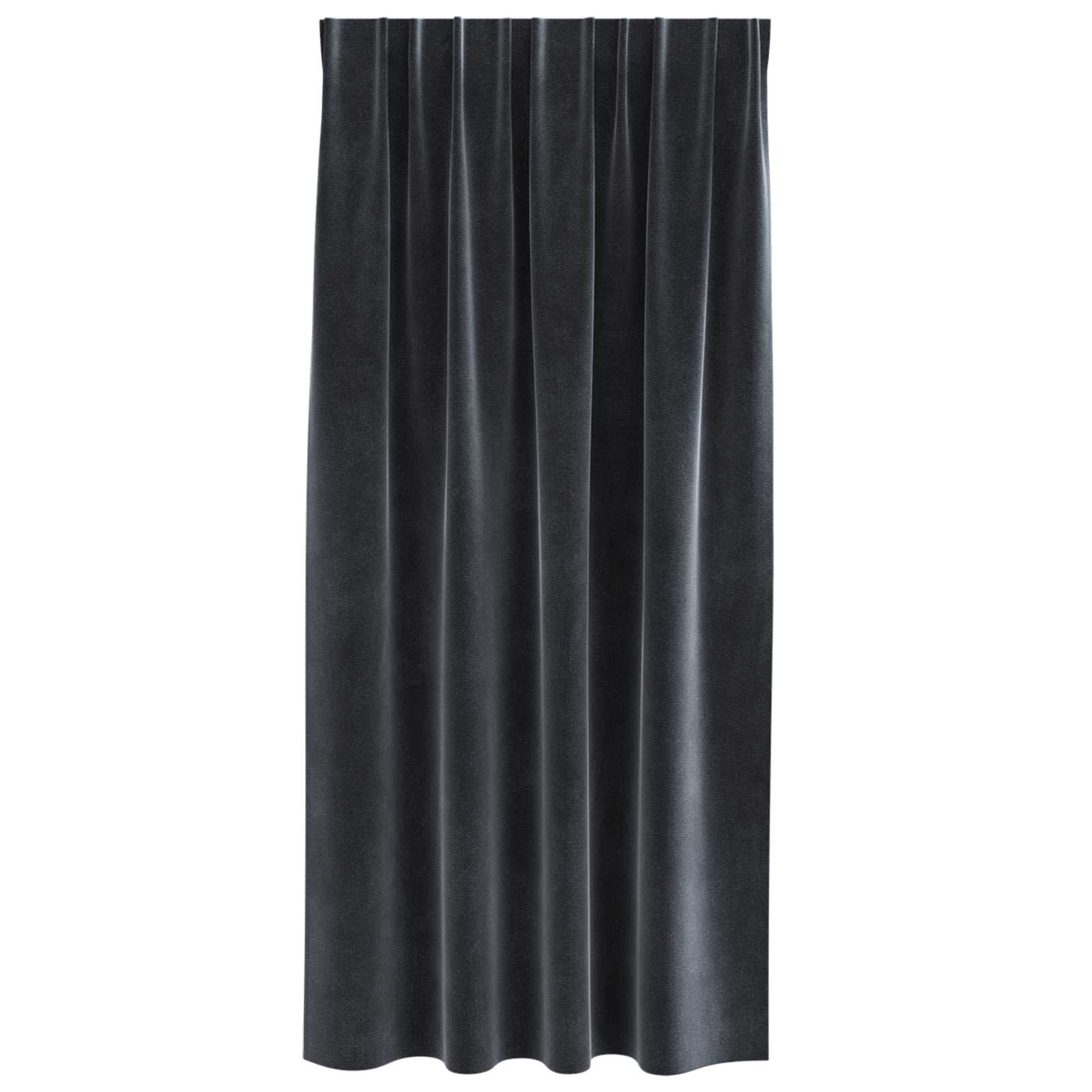 Verdunkelungsvorhänge 2 pcs Schwarz 140 x 175 cm Samt