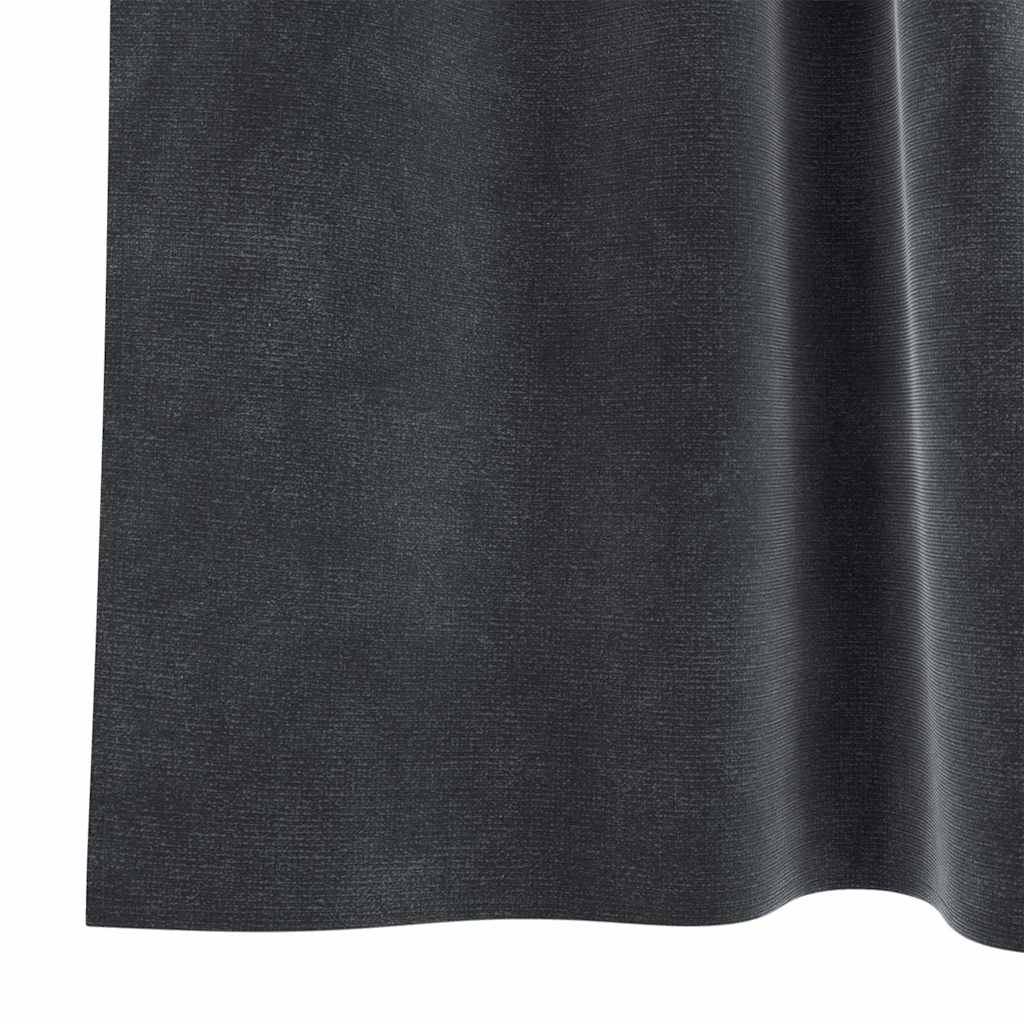 Verdunkelungsvorhänge 2 pcs Schwarz 140 x 140 cm Samt