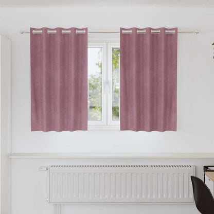 Verdunkelungsvorhänge 2 pcs Schwarz 140 x 140 cm Samt