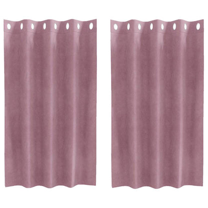 Verdunkelungsvorhänge 2 pcs Schwarz 140 x 140 cm Samt