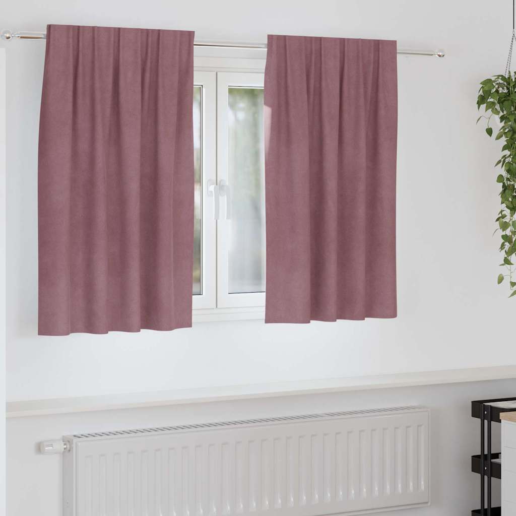 Verdunkelungsvorhänge 2 pcs Dunkelblau 140 x 140 cm Samt
