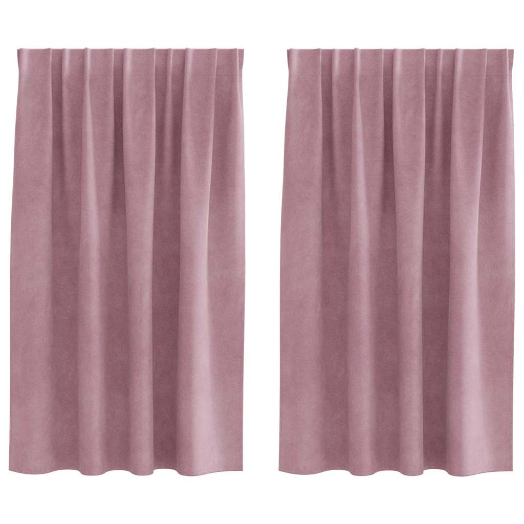 Verdunkelungsvorhänge 2 pcs Dunkelblau 140 x 140 cm Samt