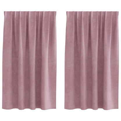 Verdunkelungsvorhänge 2 pcs Dunkelblau 140 x 140 cm Samt