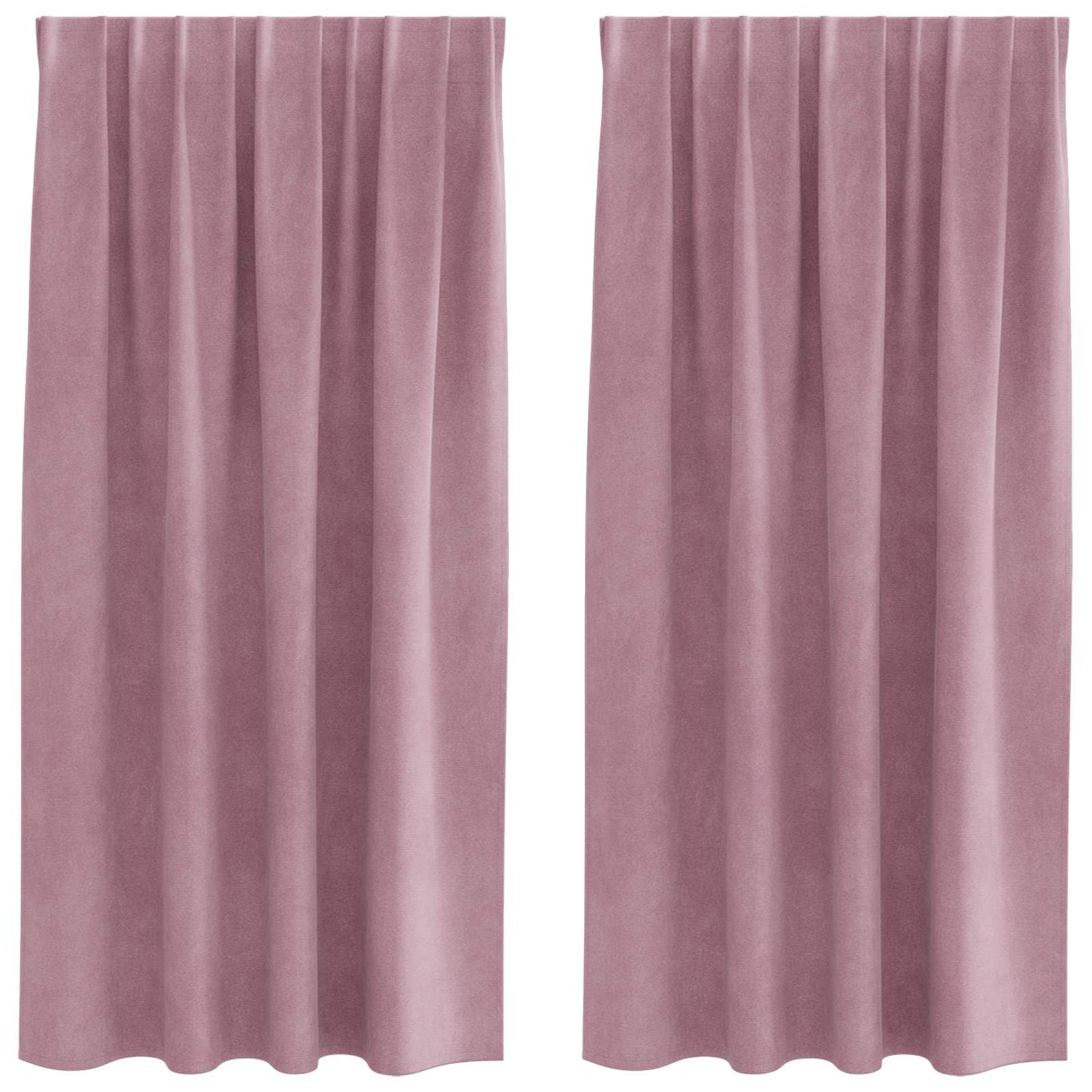 Verdunkelungsvorhänge 2 pcs Schwarz 140 x 175 cm Samt