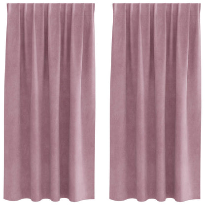Verdunkelungsvorhänge 2 pcs Schwarz 140 x 175 cm Samt