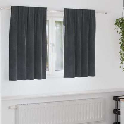 Verdunkelungsvorhänge 2 pcs Dunkelblau 140 x 140 cm Samt