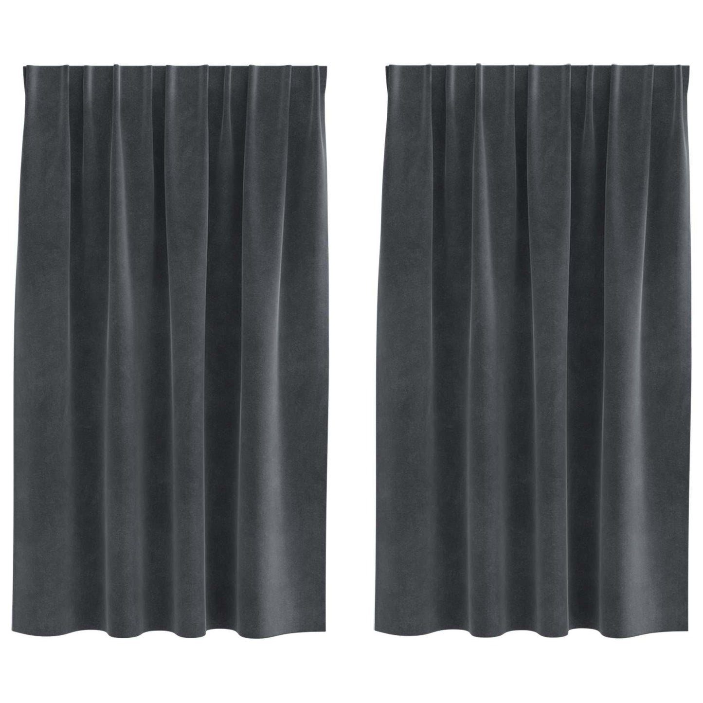 Verdunkelungsvorhänge 2 pcs Dunkelblau 140 x 140 cm Samt