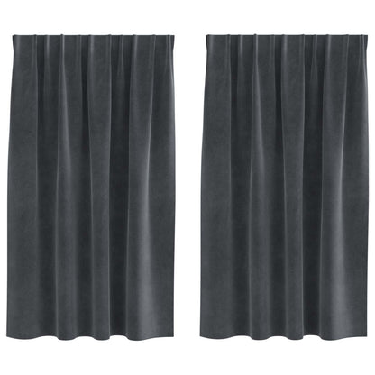 Verdunkelungsvorhänge 2 pcs Dunkelblau 140 x 140 cm Samt