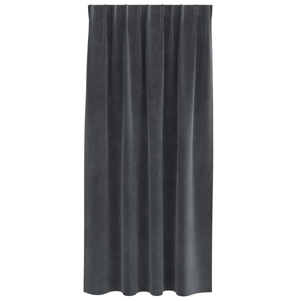 Verdunkelungsvorhänge 2 pcs Schwarz 140 x 175 cm Samt