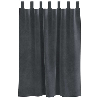 Verdunkelungsvorhänge 2 pcs Schwarz 140 x 140 cm Samt