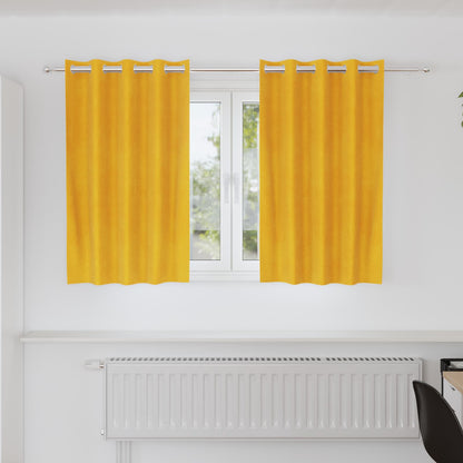 Verdunkelungsvorhänge 2 pcs Schwarz 140 x 140 cm Samt