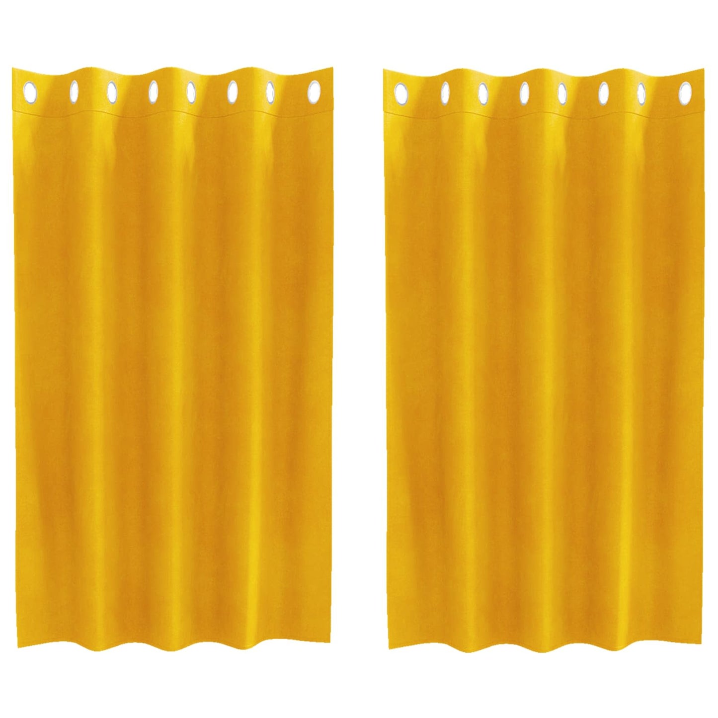 Verdunkelungsvorhänge 2 pcs Schwarz 140 x 140 cm Samt