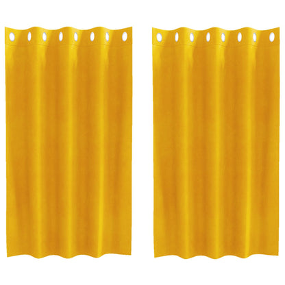 Verdunkelungsvorhänge 2 pcs Schwarz 140 x 140 cm Samt