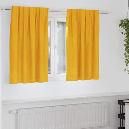 Verdunkelungsvorhänge 2 pcs Dunkelblau 140 x 140 cm Samt