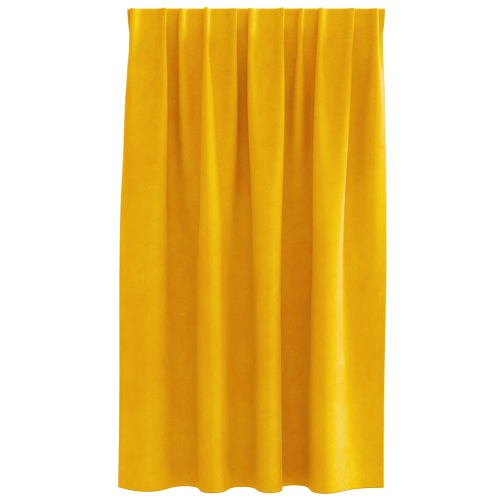 Verdunkelungsvorhänge 2 pcs Dunkelblau 140 x 140 cm Samt