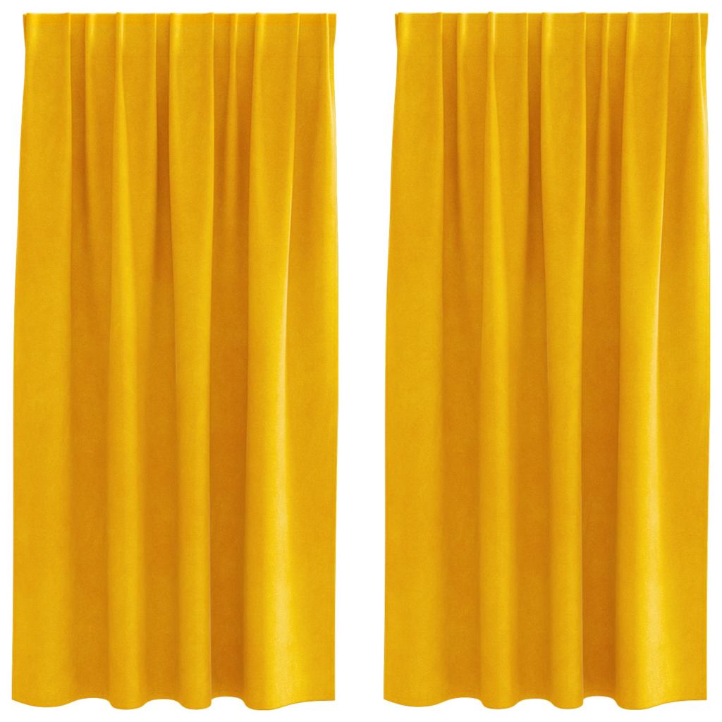 Verdunkelungsvorhänge 2 pcs Schwarz 140 x 175 cm Samt