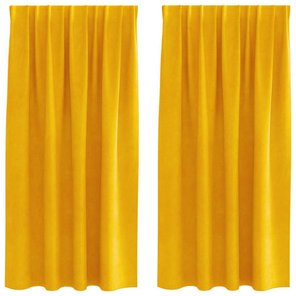 Verdunkelungsvorhänge 2 pcs Schwarz 140 x 175 cm Samt