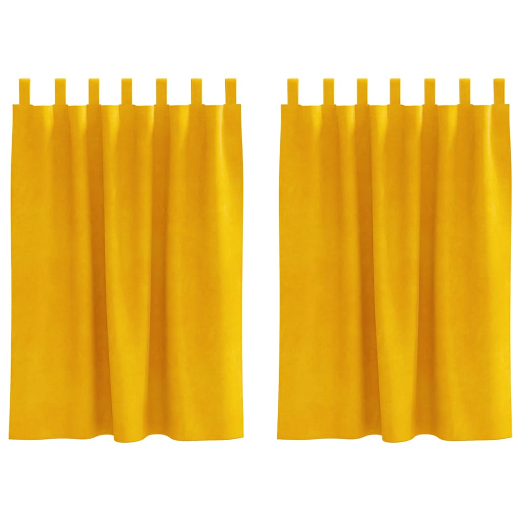 Verdunkelungsvorhänge 2 pcs Schwarz 140 x 140 cm Samt