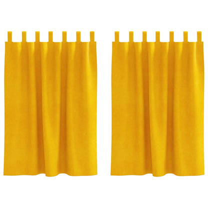 Verdunkelungsvorhänge 2 pcs Schwarz 140 x 140 cm Samt