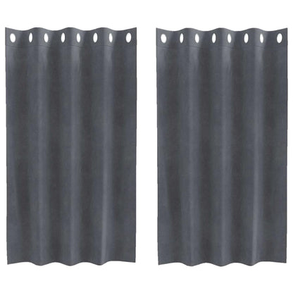 Verdunkelungsvorhänge 2 pcs Schwarz 140 x 140 cm Samt