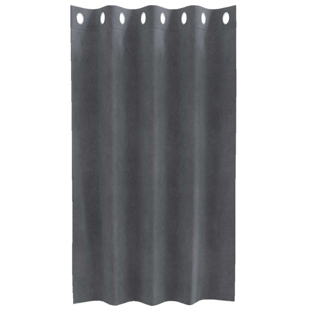 Verdunkelungsvorhänge 2 pcs Schwarz 140 x 140 cm Samt