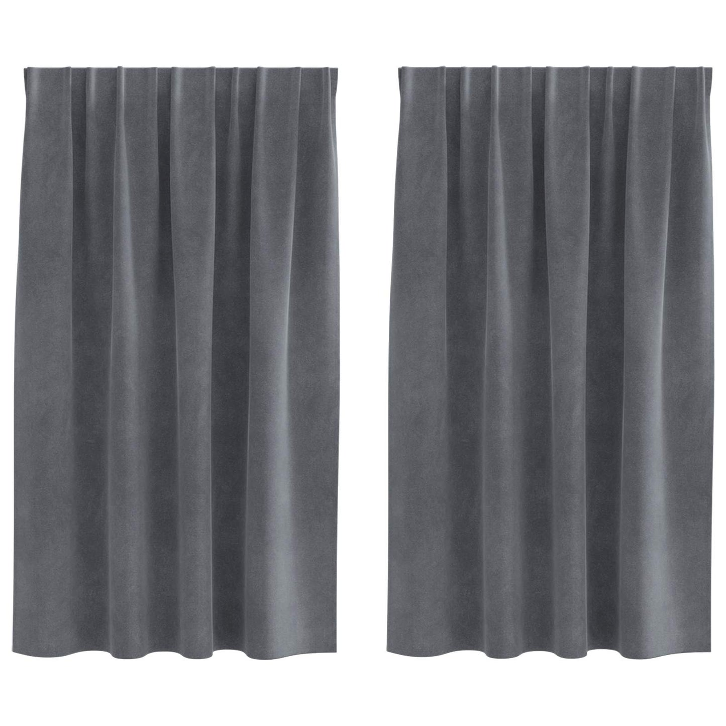 Verdunkelungsvorhänge 2 pcs Dunkelblau 140 x 140 cm Samt