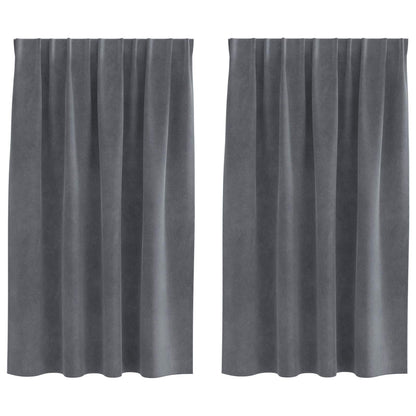 Verdunkelungsvorhänge 2 pcs Dunkelblau 140 x 140 cm Samt