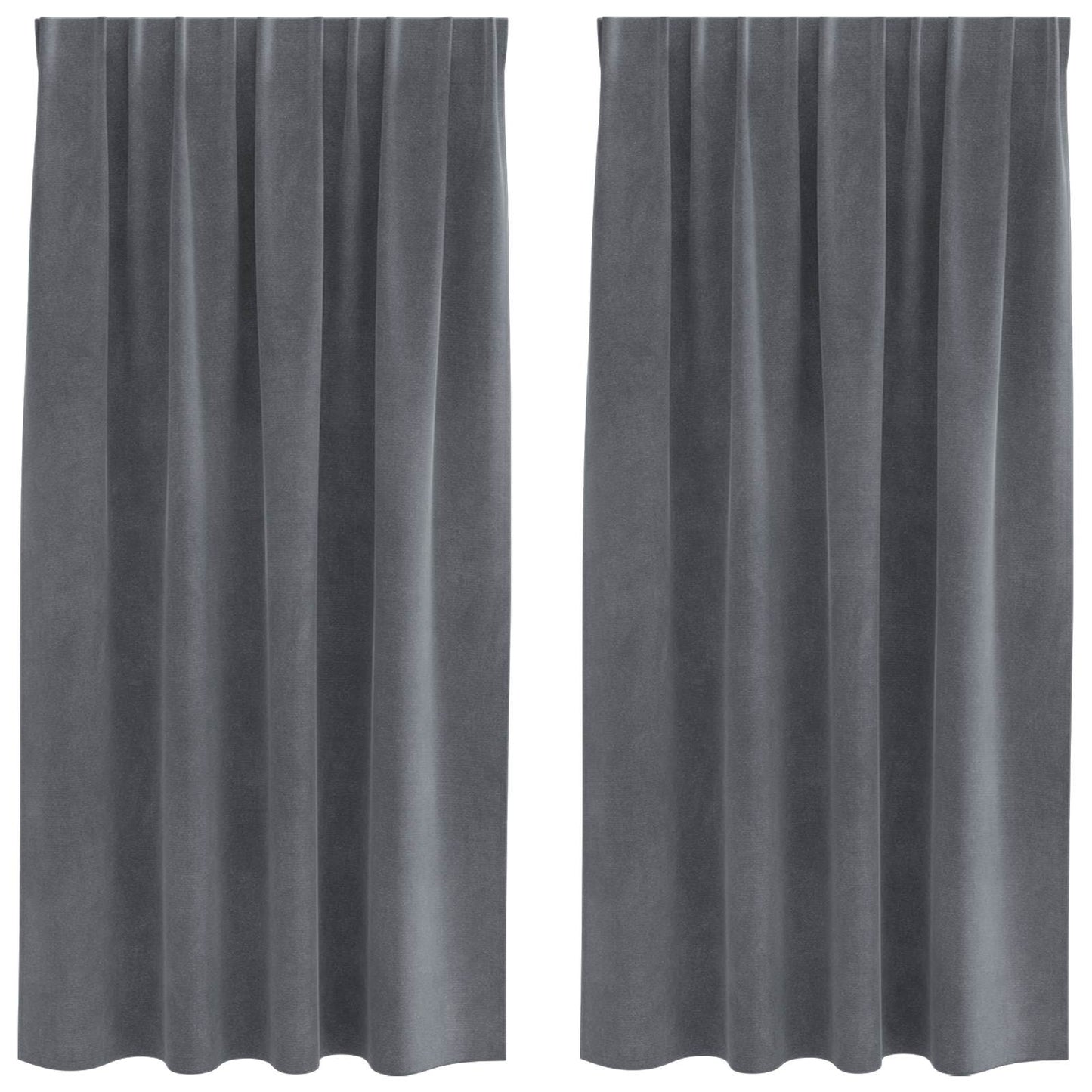 Verdunkelungsvorhänge 2 pcs Schwarz 140 x 175 cm Samt