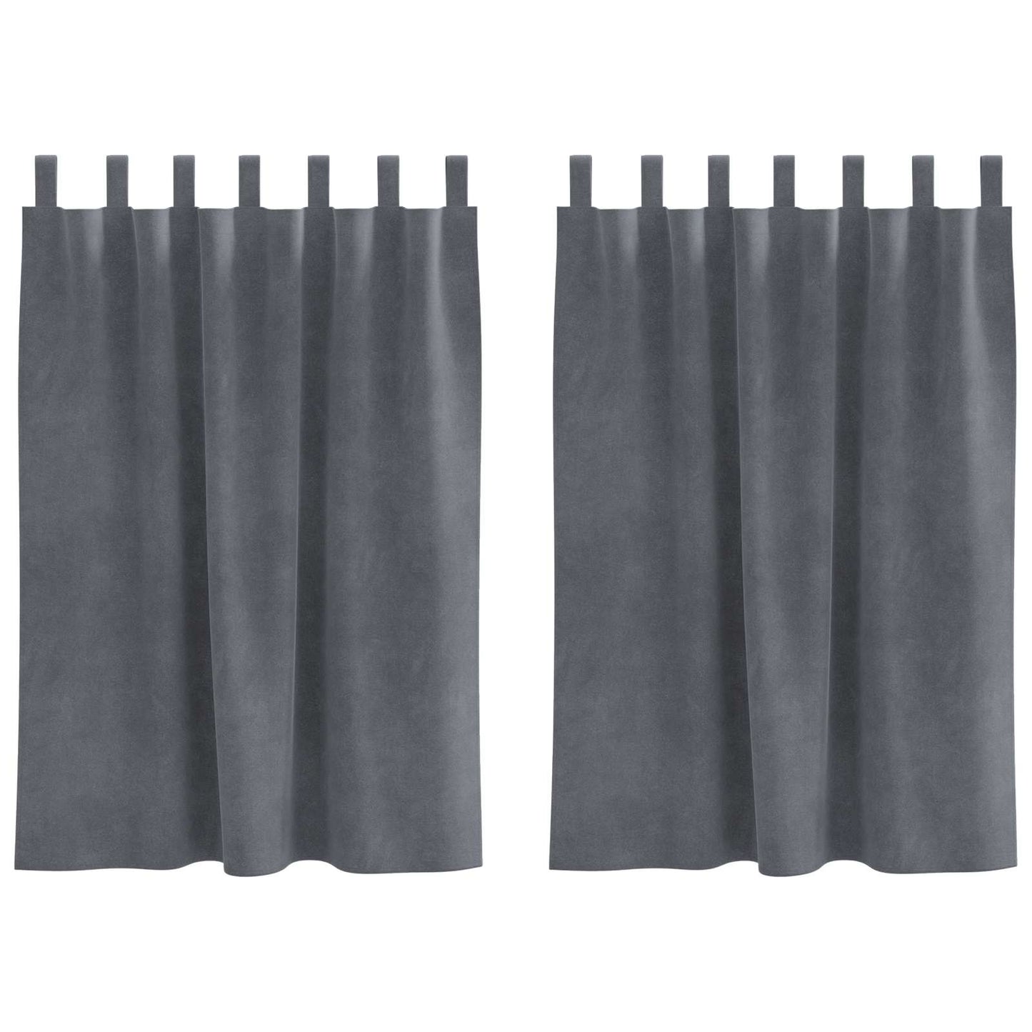 Verdunkelungsvorhänge 2 pcs Schwarz 140 x 140 cm Samt