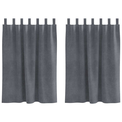 Verdunkelungsvorhänge 2 pcs Schwarz 140 x 140 cm Samt
