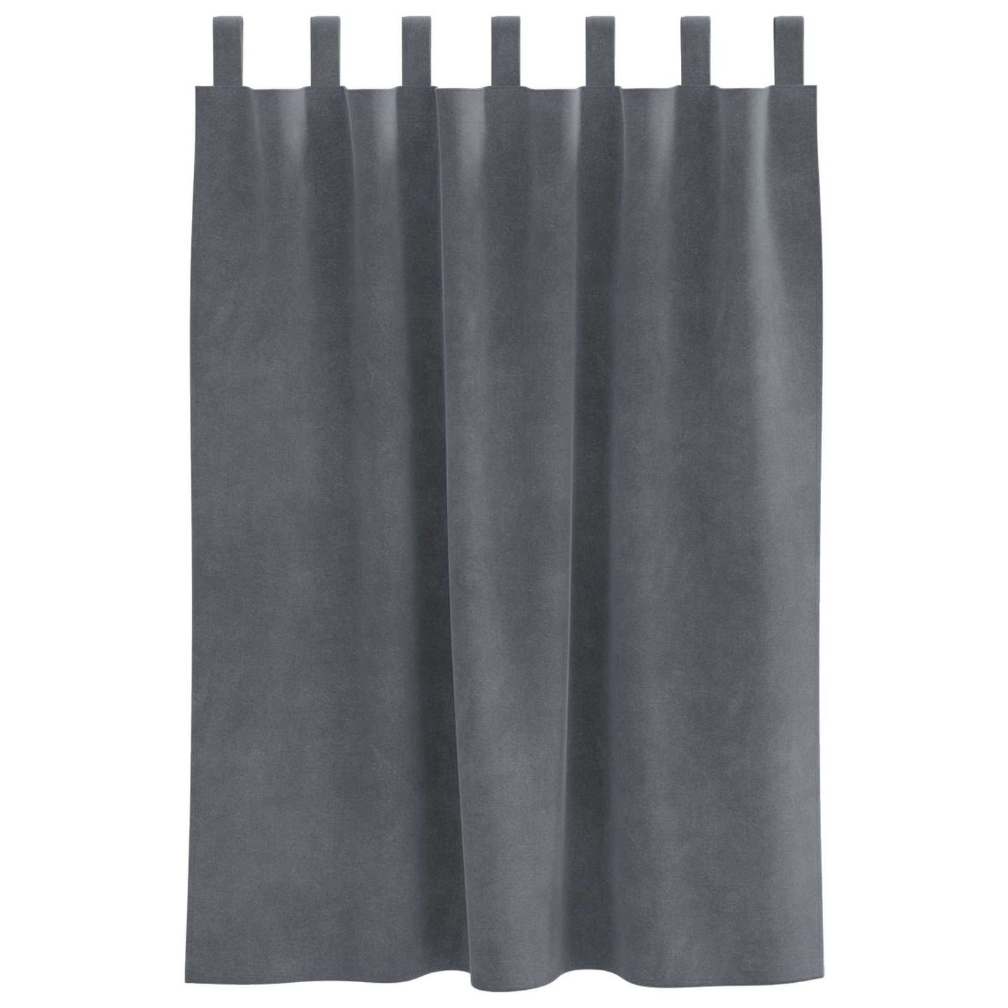 Verdunkelungsvorhänge 2 pcs Schwarz 140 x 140 cm Samt