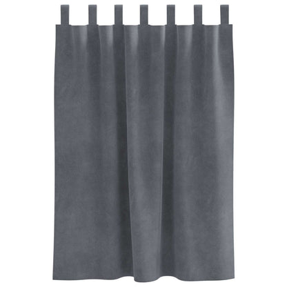Verdunkelungsvorhänge 2 pcs Schwarz 140 x 140 cm Samt