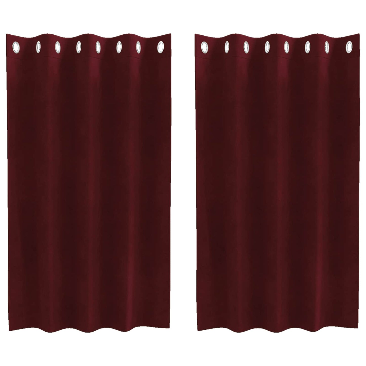Verdunkelungsvorhänge 2 pcs Schwarz 140 x 140 cm Samt