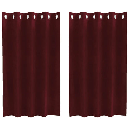 Verdunkelungsvorhänge 2 pcs Schwarz 140 x 140 cm Samt