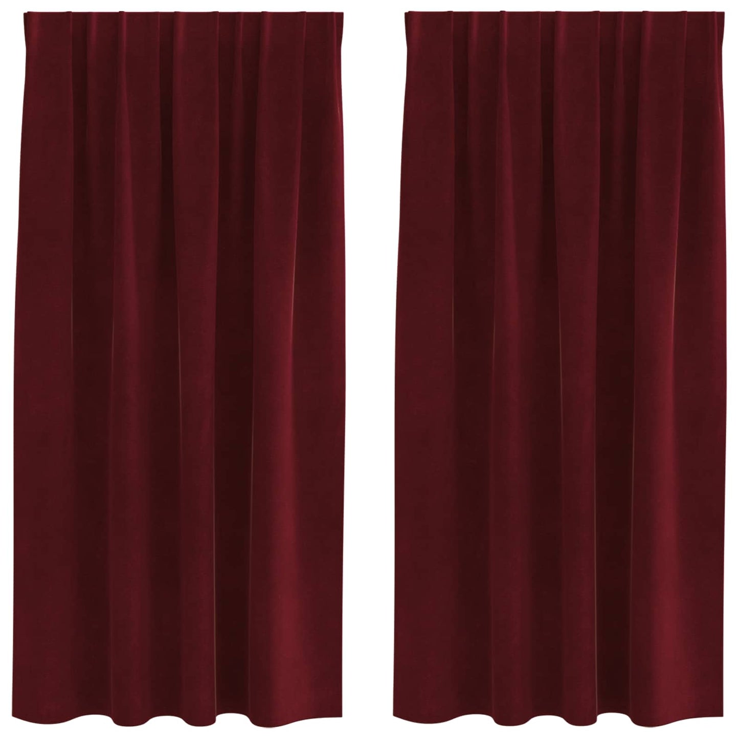 Verdunkelungsvorhänge 2 pcs Schwarz 140 x 175 cm Samt